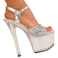 Platform Heeled Shoes Glittter