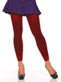 Knit Footless Tights with Lace Trim Black