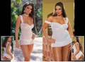 2 Piece Dot Mesh Babydoll Set with Lace Shoulder Straps Queen Size
