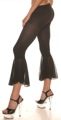 Mesh Tights with Sheer Ruffle Trim : Red 