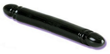 12 inch smooth black double dildo