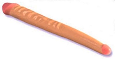 18 inch beige AC/DC Double Dildo