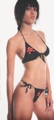 Skull & Crossbones Print Bikini & Thong Set 