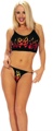 Flame Print Cami & Thong Set 