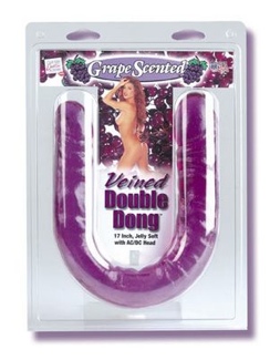 Veined scented 17 inch double dildo
