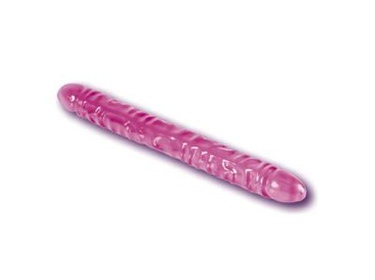 Gel veined double dildo 18 inch