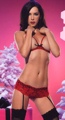 2 Piece Open Bust Underwire Bra & Tanga Short Set  Large