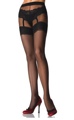 Lycra Sheer Pantyhose with Faux Garter and Tanga Short Design  