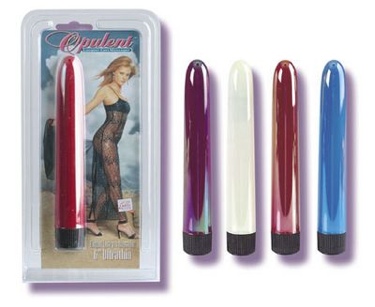 Opulent 6 inch ultra-thin vibrator -Blue Opal