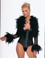 Lycra Mesh Feather Bolero  Candy Pink