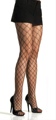 Lycra Dual Net Diamond Design Pantyhose  Black