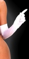 Elbow Length Satin Gloves  Light Blue
