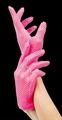 Stretch Fishnet Wrist Length Gloves  Neon Purple