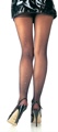 Sheer Panty Hose with Rhinestone Back Seam Accent  Black One Size