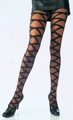 Criss Cross Opaque Sheer Panty Hose  