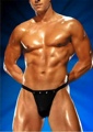 Mens Studded Rip Off Thong Underwear Black Black : One Size