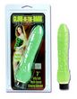 Glow In The Dark Vibrating Jelly Dildo- Green