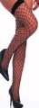 Fence Net Thigh Highs  Red