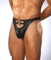 Mens Over Studded Predator Thong Underwear with Ring Accents Large / XL