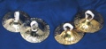 2 Inch Brass Zill Finger Cymbals - 1 set of 2 Pair Gold Colored