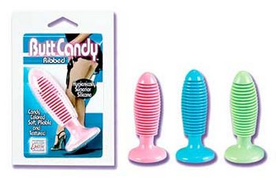 Butt Candy Ribbed Butt Plug - Green