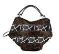 Giraffe and Cheetah Design Two Handle Tote Handbags