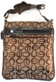 Letter Print Neck Bag Black