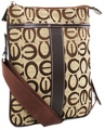 Letter Print Neck Bag Black