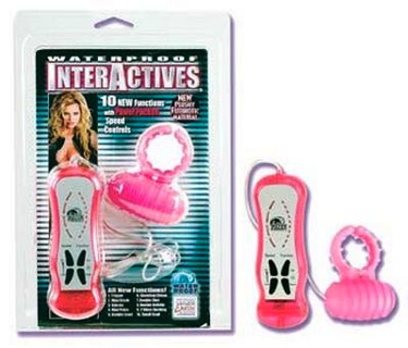 Interactive Waterproof Vibrating Cockring