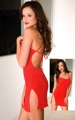 2 Piece Slinky Mini Dress with Criss Cross Straps Black