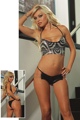 2 Piece Foil Halter Top & Short Set with Chain Details Small