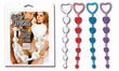 Heart Shaped Luv Anal Beads - Clear