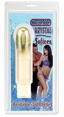 Waterproof Krystal Softee Vibrator - Yellow