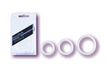 White Rubber Cock Ring - 3 pc Set