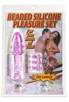 Beaded Silicone Pleasure Kit -Pink