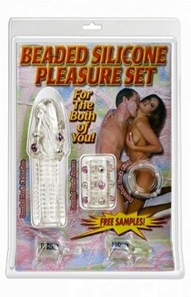 Beaded Silicone Pleasure Kit -Clear