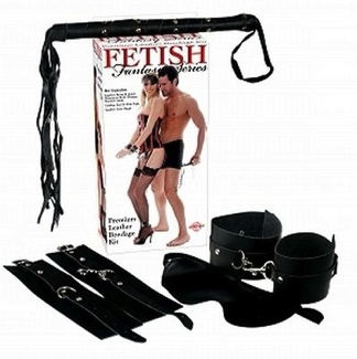 Deluxe leather bondage kit