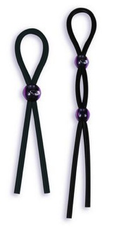 Silicone Cock Ties Cockring - Black