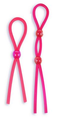 Silicone Cock Ties Cockring - Pink