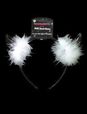 Devil Horn Black White Fur