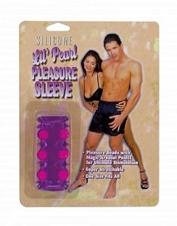 Beaded Penis Sleeve - Purple