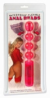 Waterproof Vibrating Anal Beads - Pink
