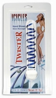 Icicles Twister Glass Dildo