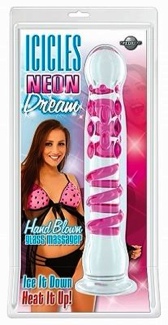 Icicles Neon Dream Glass Massager - Pink