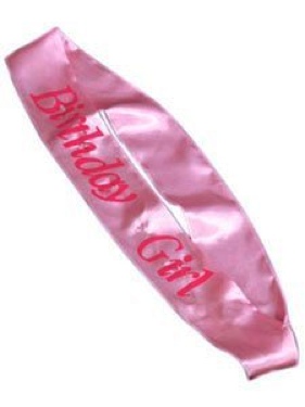 Birthday Girl Flash Sash Pink