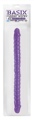 Basix 18&Quot; Ribbed Double Dong Purple