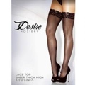 Lace Top Stockings Red
