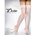 Lace Top Stockings White