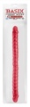 Basix 18&Quot; Ribbed Double Dong Red