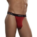 Micro Thong Knit Silk Red Large